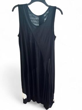 Yohji Yamamoto Y's SS 2011 polka dot paneled tank midi dress black white EUC 2 M